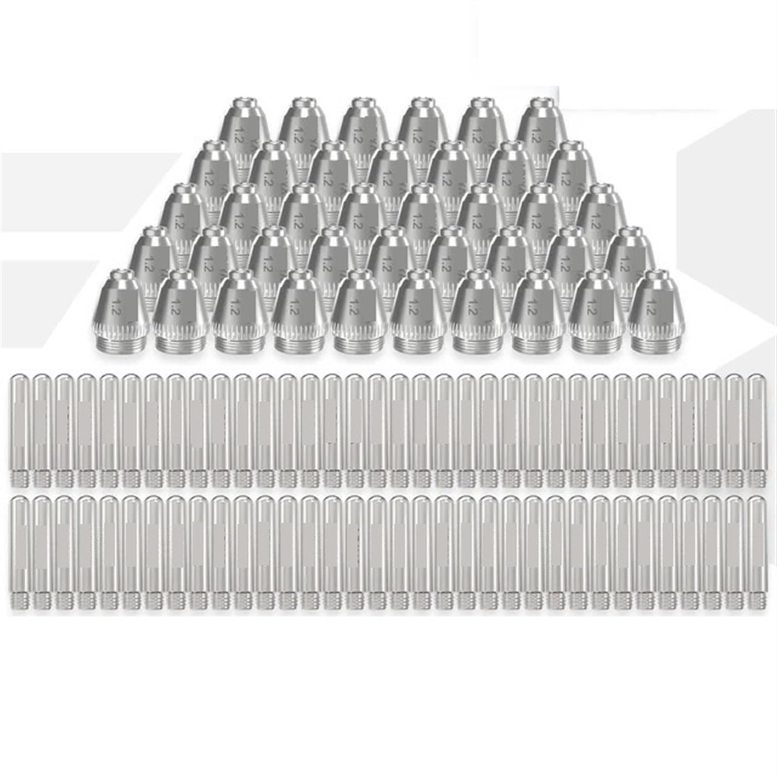 ZagYing 100 PCS/200 PCS SG55 AG60 WSD60 Plasma Cutter Consumables Kits Electrodes Nozzles Plasma Torch