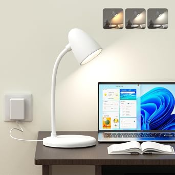 New LED Desk Lamp for Home Office,3 Colors Dimmable Table Lamp