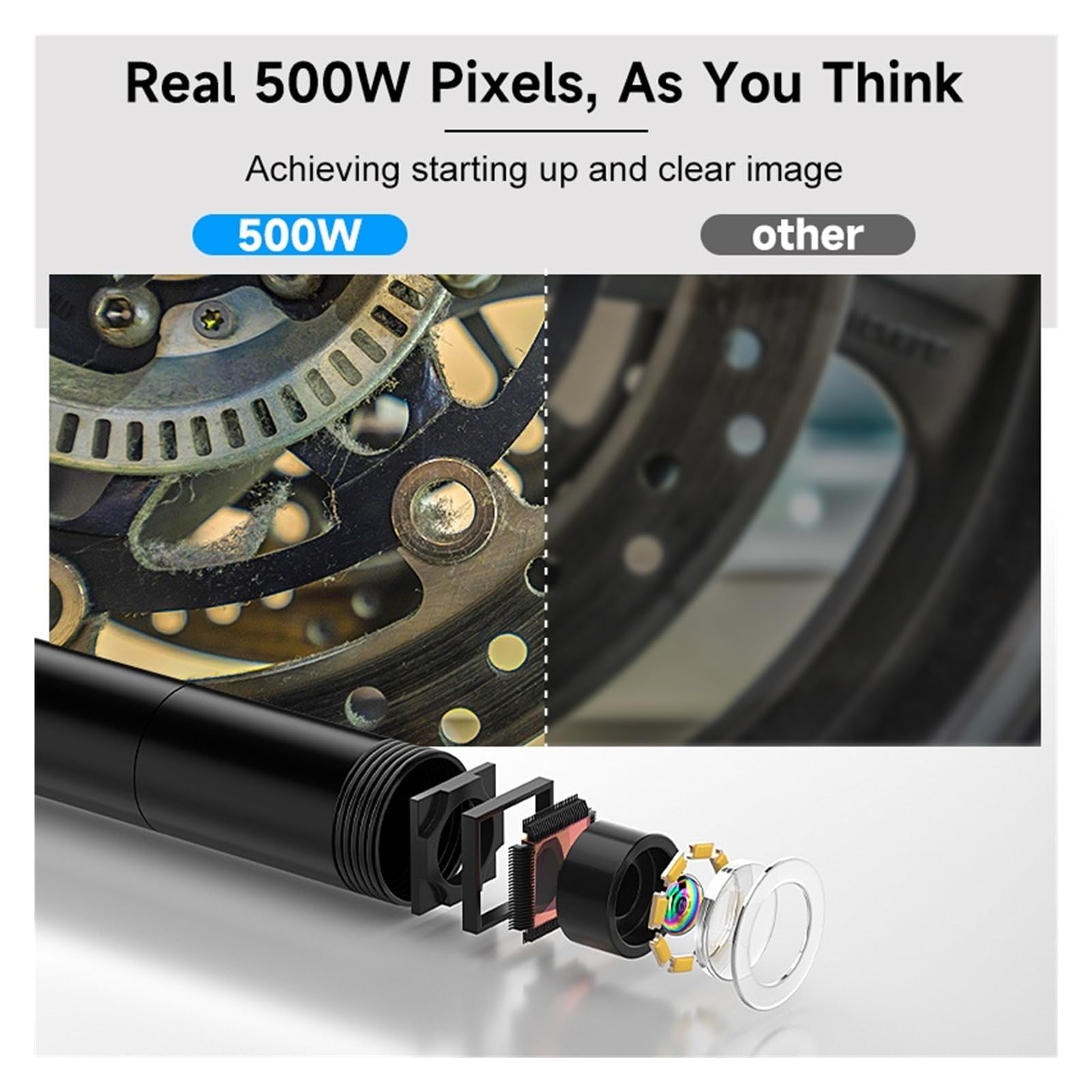 Endoskop, Bezprzewodowy endoskop Auto 8mm kamera 1920P HD inspekcyjna IP67 WiFi boroskop