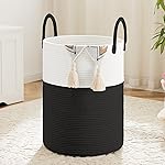 Artfeel Laundry Basket,Woven Cotton Rope Laundry Hamper,40L for Decorative Storage of Dirty Clothes,Toys and Blankets in Bathroom,Baby Room and Living Room