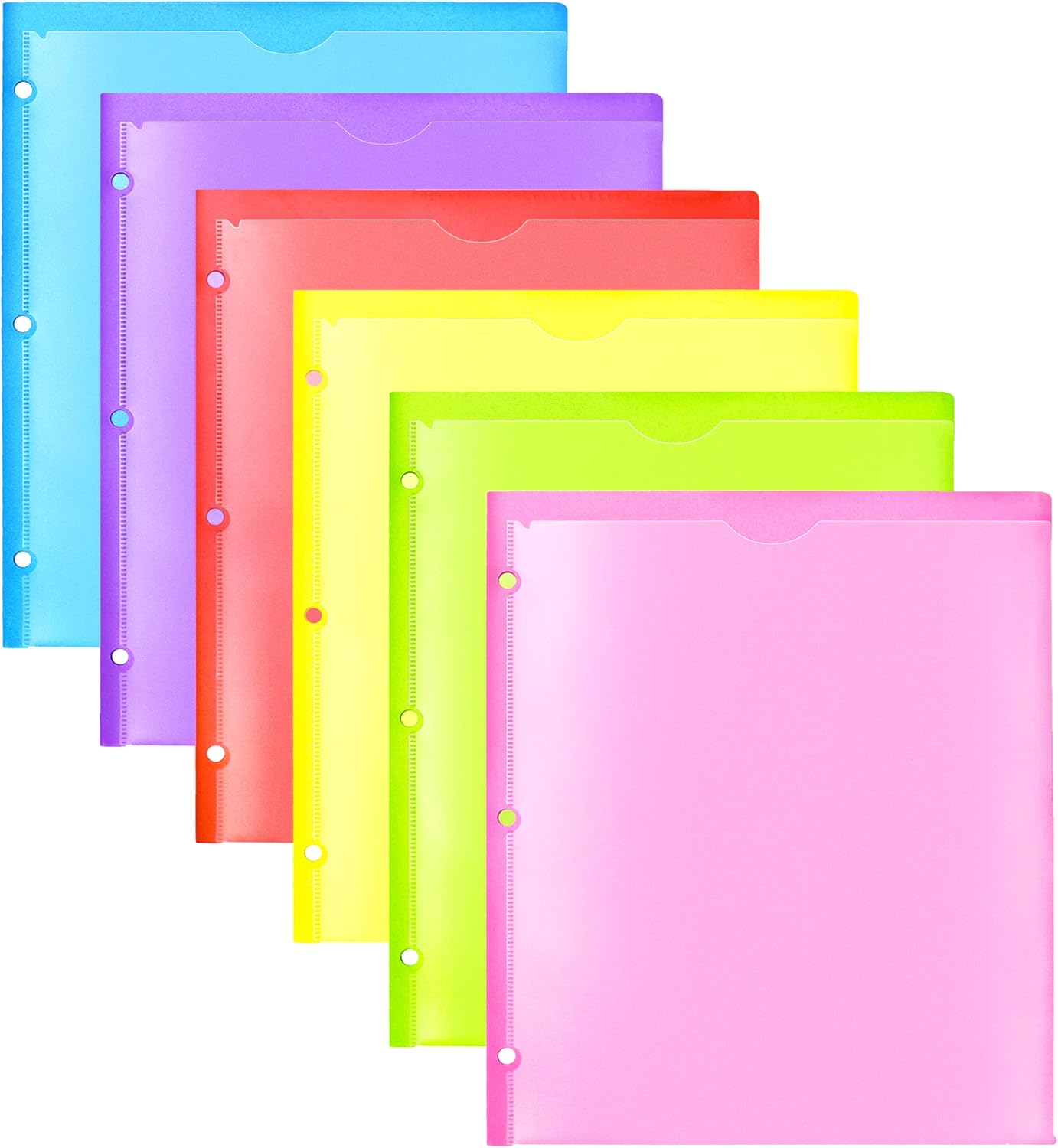 MAKHISTORY Heavy Duty Plastic Folders with Clear Front