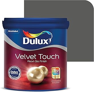 Dulux Velvet Touch Pearl GLO Interior Emulsion Paint (1L, Sublime Pencil) – Luxurious soft-sheen wall paint, highly durable, washable, rich, intense colors, with 6-year warranty