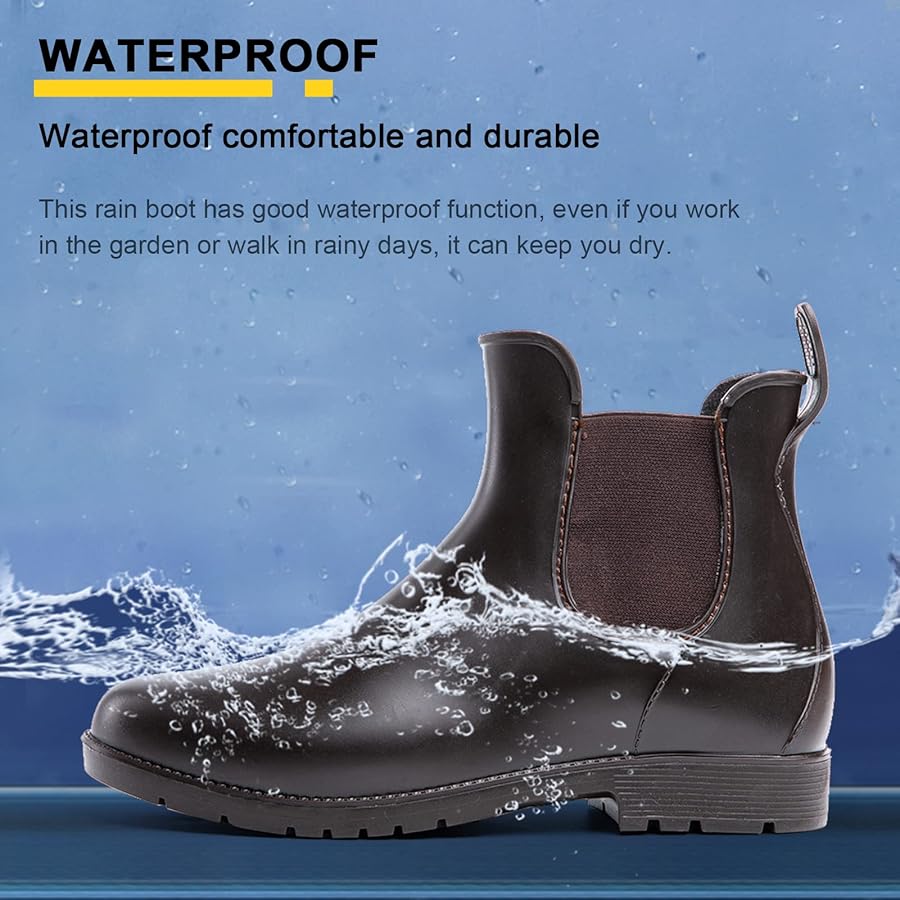 Stivaletti Pioggia Donna Chelsea Rain Boots - Impermeabili Gomma Taglie 35-43 - Foto 13