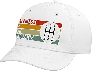 Happiness is Not Automatic 5 Speed Manual Transmission Adjustable Baseball Hat