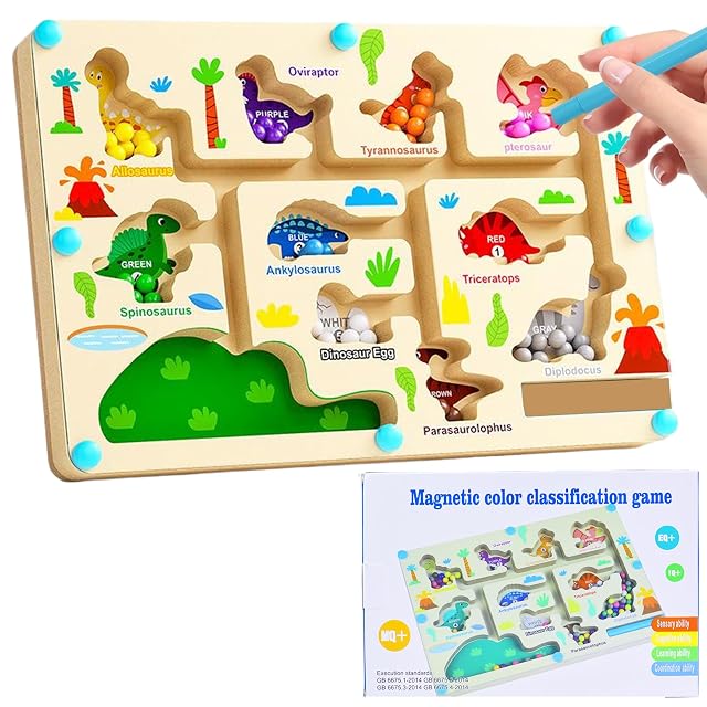 Laberinto Magnetico Dinosaurio,Juego Magnetico Laberinto