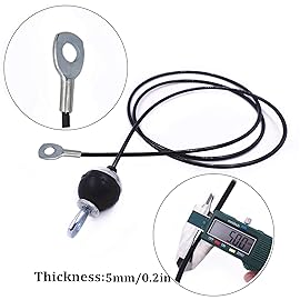 J Bryant Fitness Gym Replacement Customize Cable Fitness Pulley Thick 0.2inch/5mm Heavy Duty Steel Wire Rope for Home Gym Cable Pulley Attachments Machine Accessories (Type-B, 78)