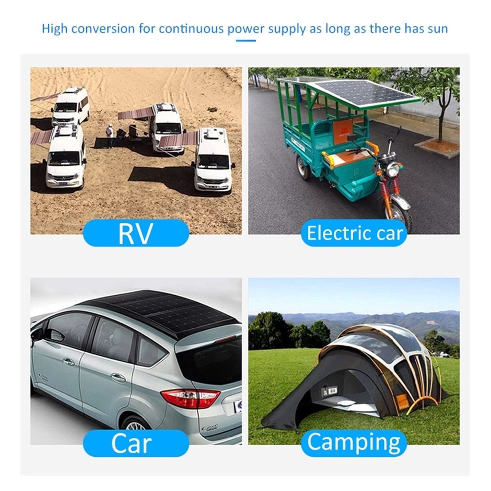 Panel Solar, 10 0W/200W 100A Controlador Panel solar Dual 12V/5V USB Células solares impermeables células solares for yates for automóvil RV Cargador de batería(100W 30A Controller)