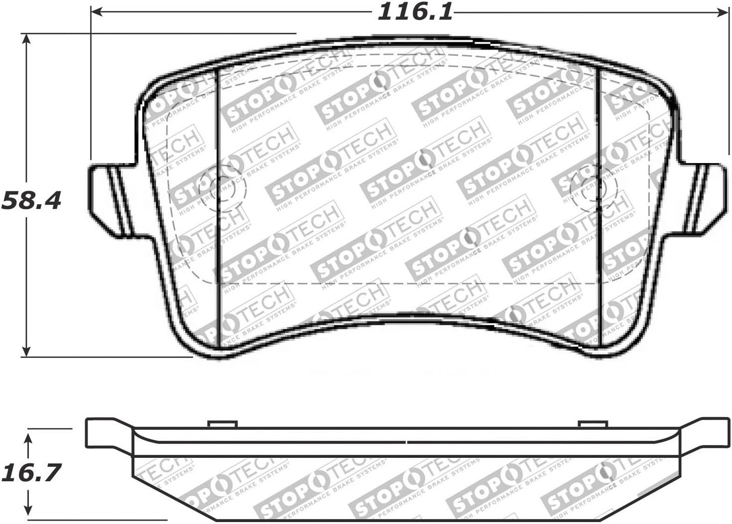 StopTech 309.13860 Sport Brake Pads with Shims and Hardware