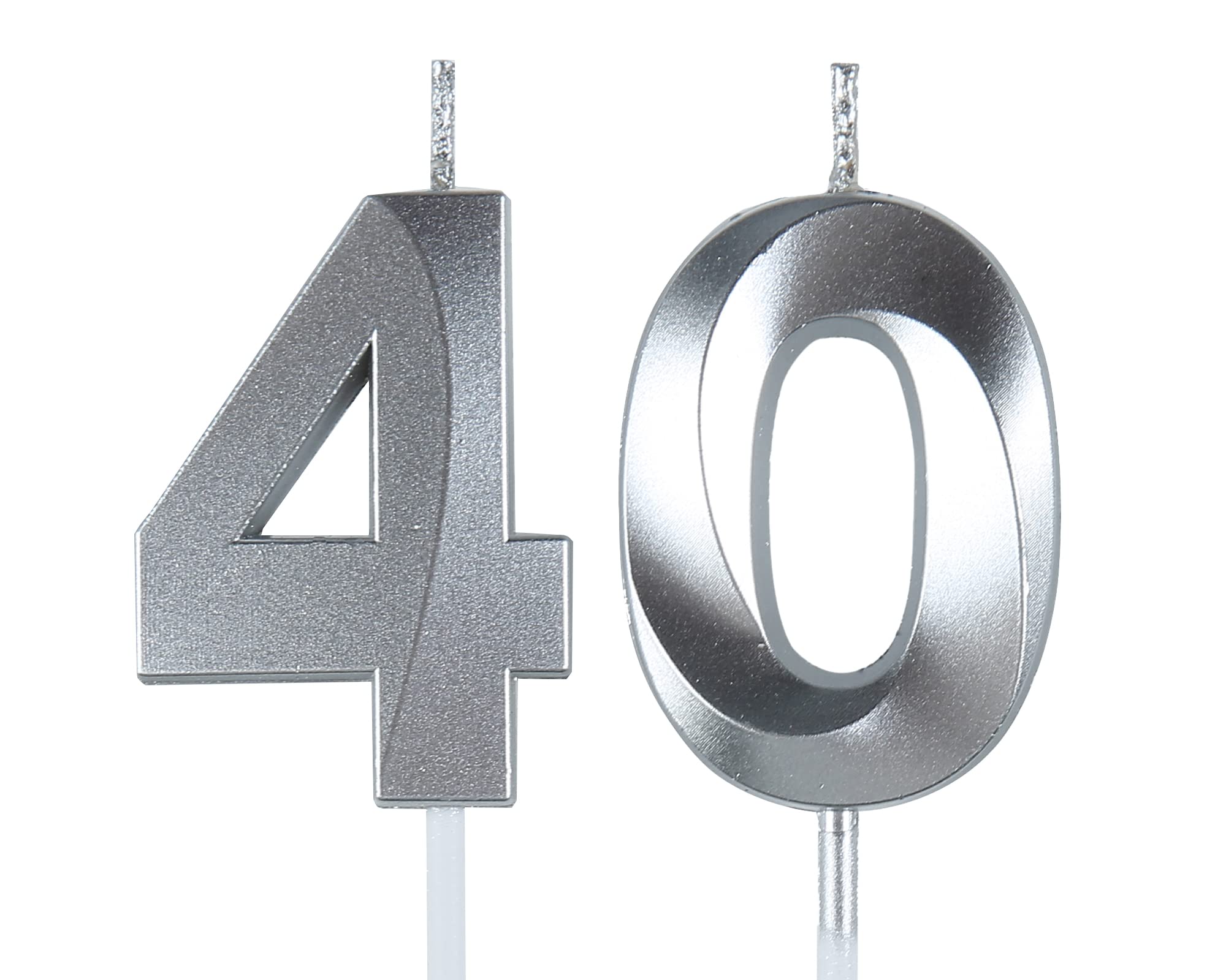 Gold Number 40 Birthday Candles - Party Decorations -5