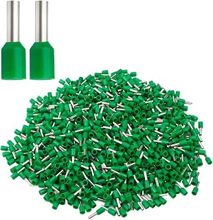 XHF 1000PCS AWG 18/1.0mm² Green Wire Ferrules - Insulated Tin-Plated Copper Crimp Cord End Terminals