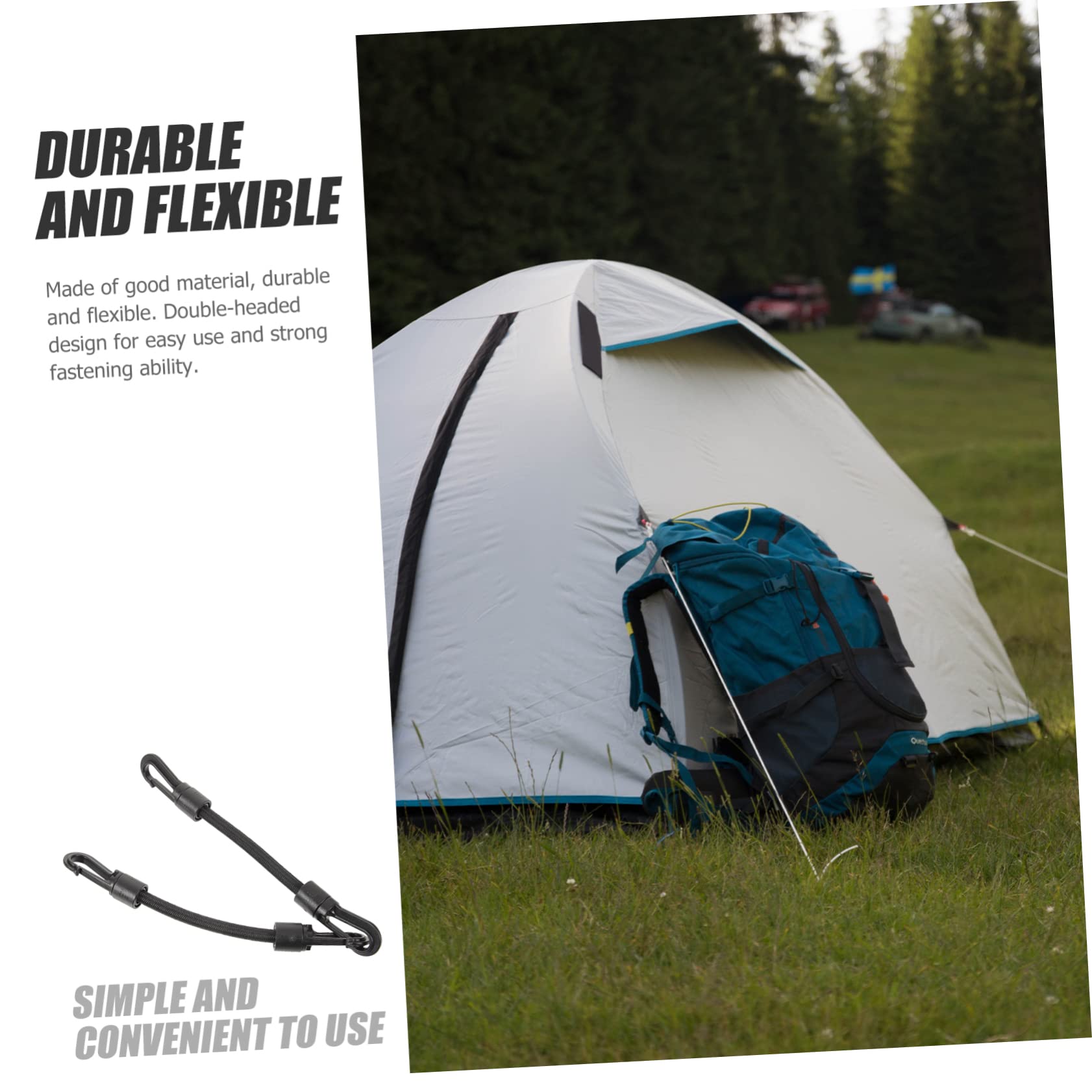 BESPORTBLE Lot De 5 Sangles De Camping en Plein Air Robustes Et Multi-usages avec Boucle pour Usage Quotidien Et Chargement 5 Pièces X 5