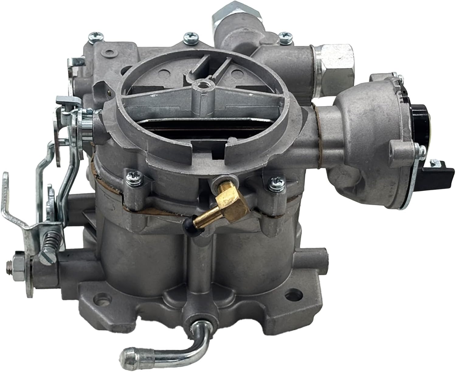 3310-804622R1 3310-86448A1 Marine Carburetor Replacement for Rochester 2 Barrel Mercarb Carburetor V8 5.0L 305 5.7L 350 Mercruiser Engine with Electric Choke （Sliver）