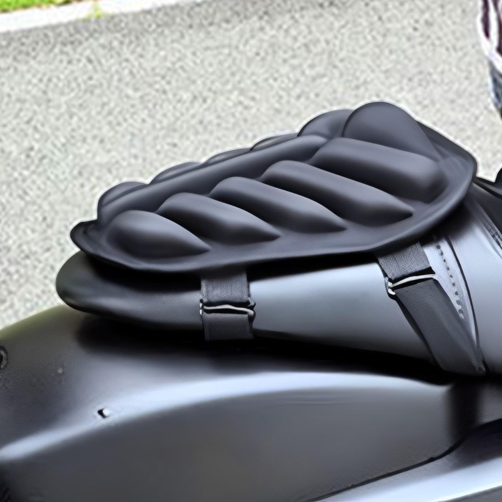 Coussin de siège de moto en gel | Coussin de siège passager de moto | respirant et absorbant les chocs | Coussinets universels en nid d'abeille doux pour les longs trajets