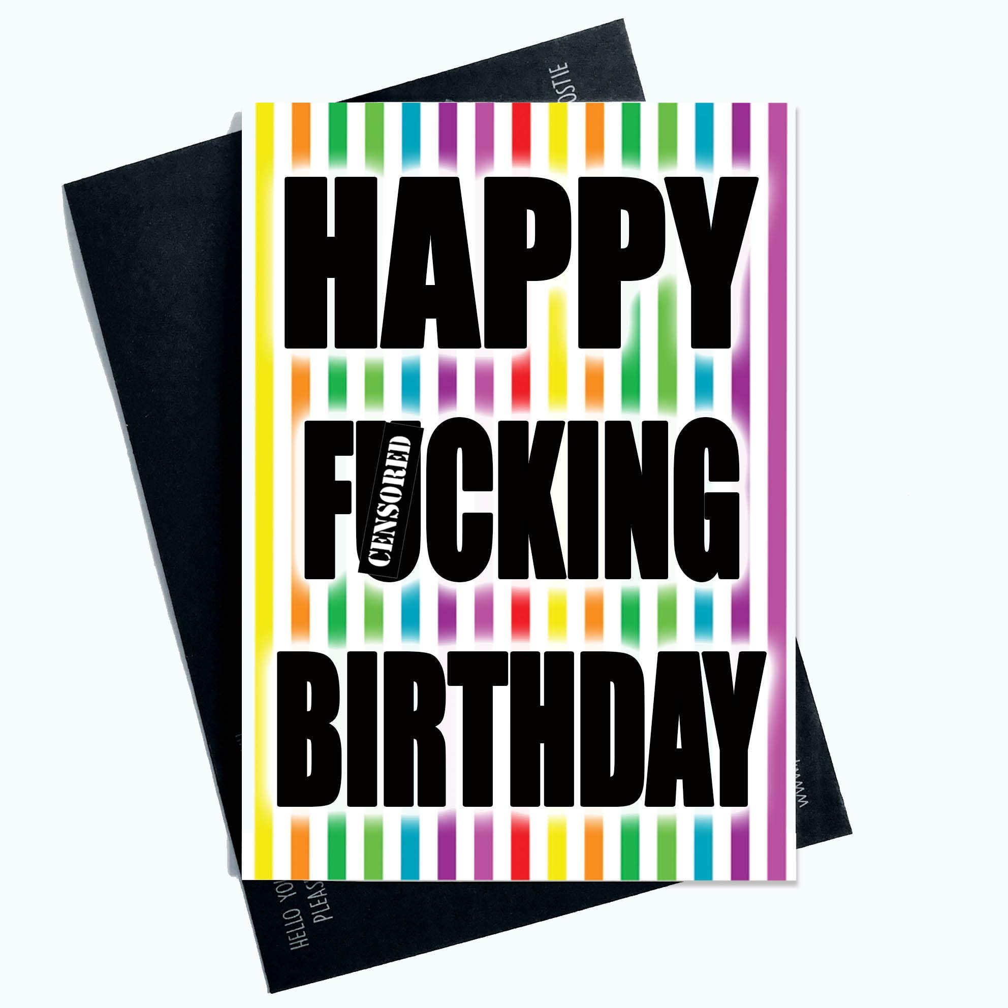 Funny Rude Adult Birthday Cards Happy F*cking Birthday Friend Colleague PC1008