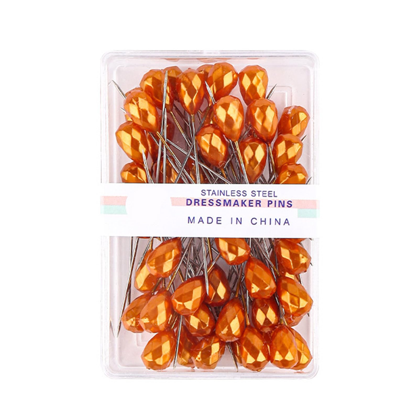 50PCS Colorful Sewing Pin Long Quilting Pin Sewing Positioning Dressmaking for Quilting Fabric Project Flat Head