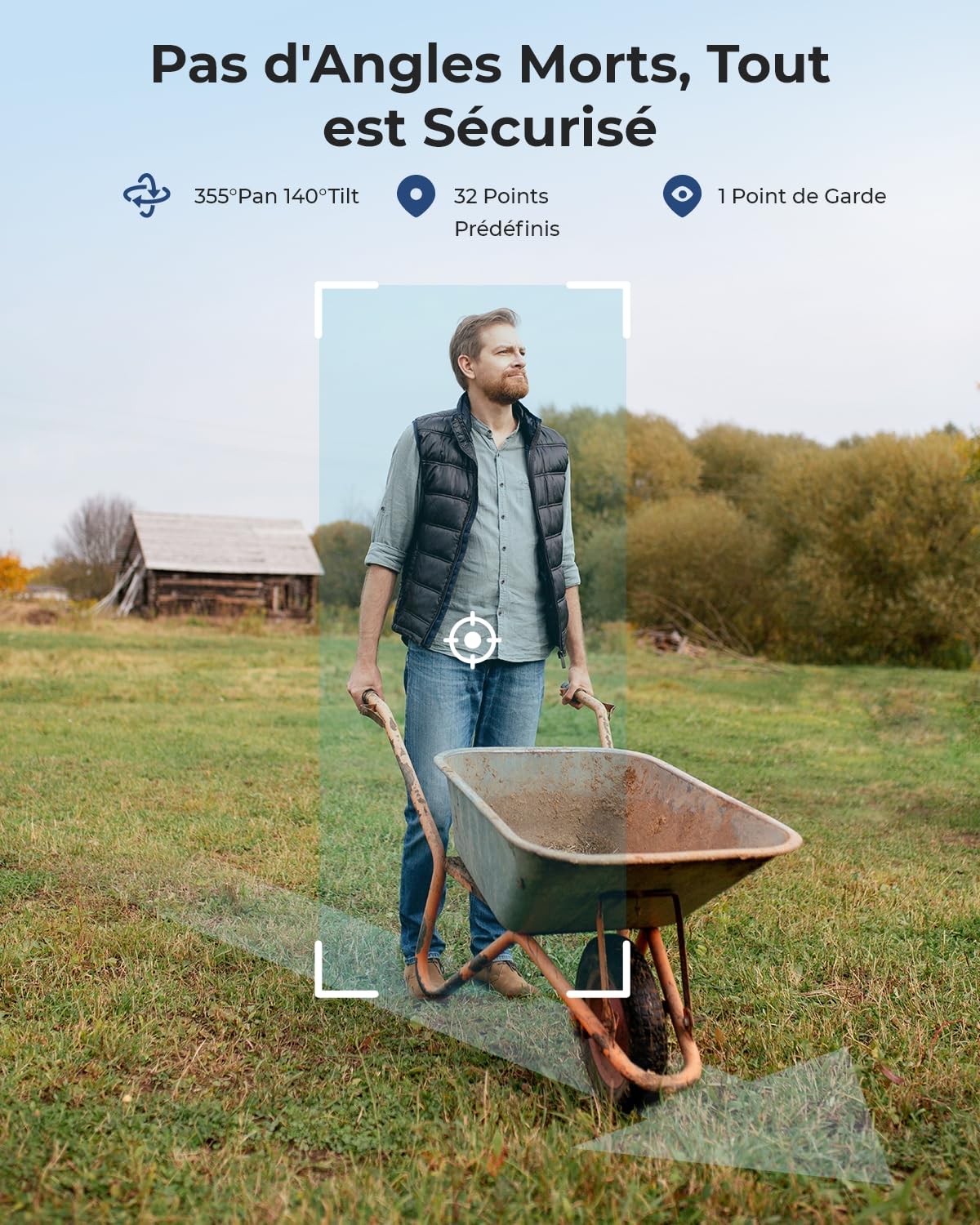 Reolink 4K Caméra Solaire 4G Carte SIM, Vision Nuit Couleur, Go PT Ultra | 355° Pan & 140° Tilt, Détection IA Personne/Véhicule/Animal, LTE, Audio Bidirectionnel, Extérieur, Panneau Solaire Inclus