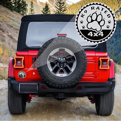 Miniatura 3 de K9 - Emblema de metal para automóvil de 4 x 4, aleación de zinc, calcomanías automotrices, compatible con Jeep Wrangler, camión, SUV, color negro