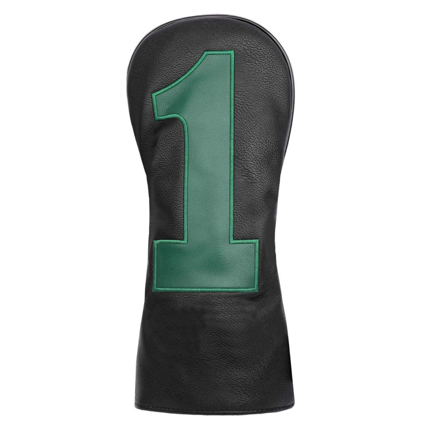 SHABIER Pu Leather Waterproof Golf Headcover with Number Design for Golf Club (Black, #1 Driver)