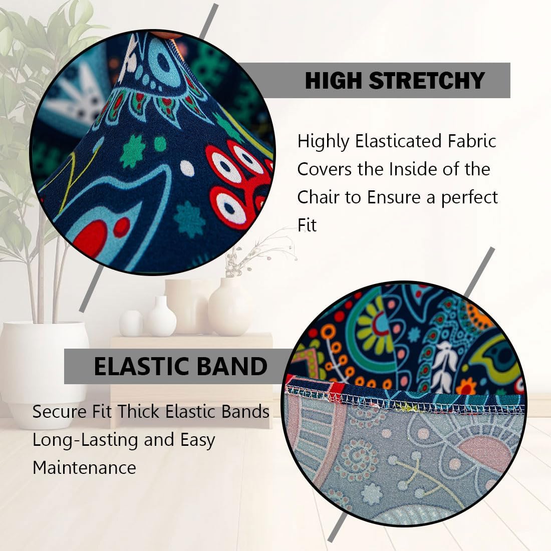 Accent Chair Covers with Arms Stretch Mid Century Modern Accent Chair Slipcovers 1-Piece Printed Banquet Arm Chair Cover Couch Sofa Covers Protector for Living Room Office Hotel #17