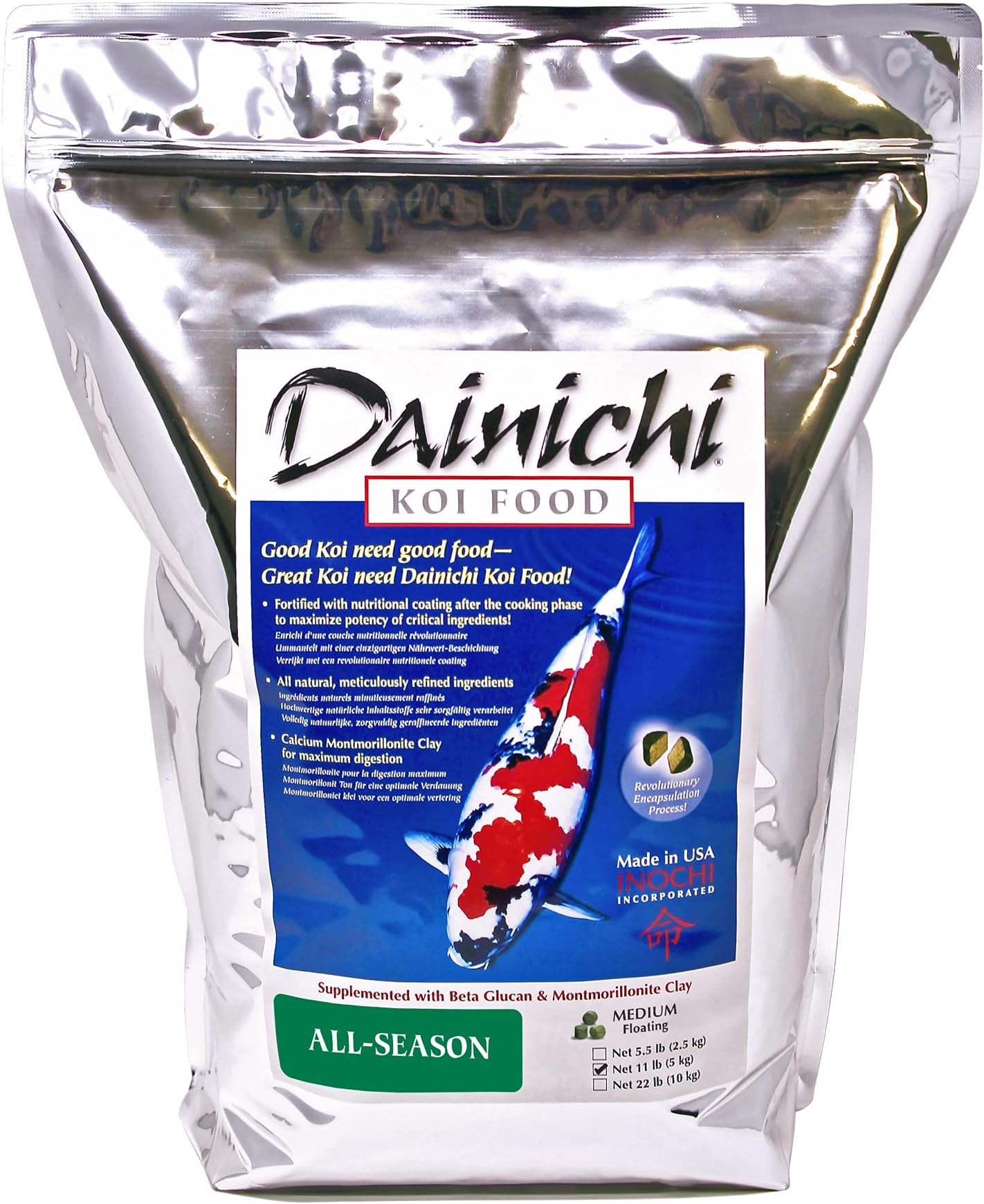 Dainichi KOI - ALL-SEASON (11 lb) Bag - Medium Pellet