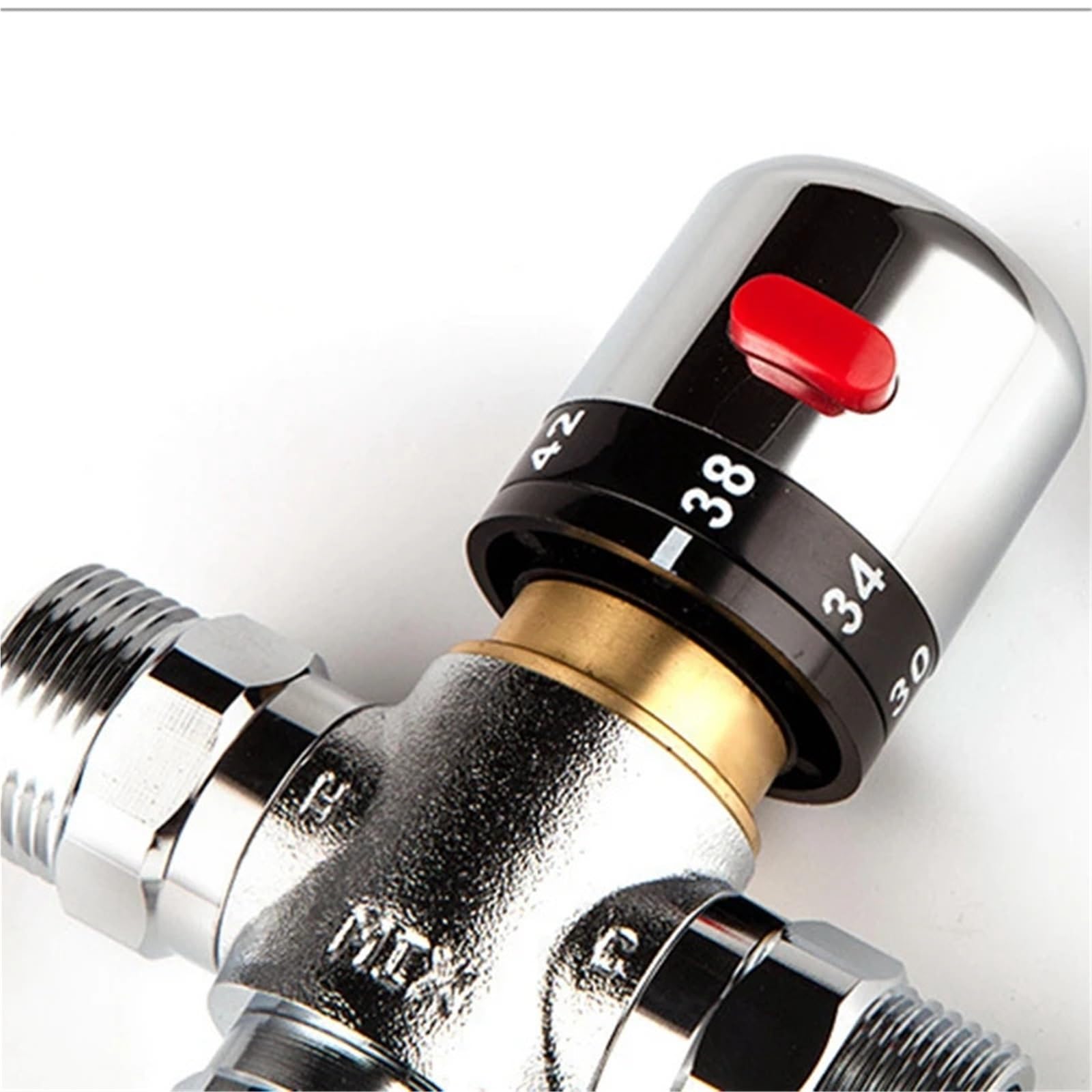 Válvula termostática de mezcla cobre macizo 3 vías for calentador agua solar 3/4 pulgada, válvula control temperatura reguladora | Valve