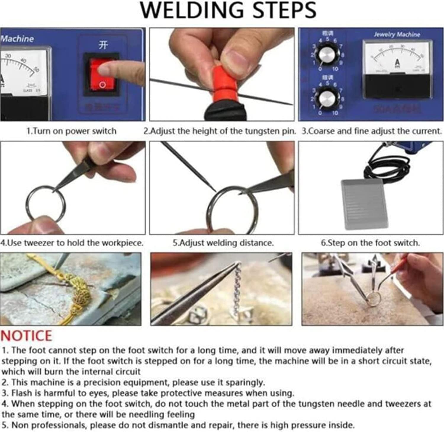 Máquina de Soldadura por Puntos de joyería, soldadora Profesional por Puntos de Bricolaje para joyería, máquina de procesamiento de Joyas para Pulsera de Collar
