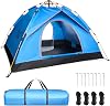 Zelt 2-3 Personen - Wurfzelt Wasserdicht - Automatik Pop Up Zelt - 200x200x135cm Trekkingzelt - Schnellaufbau Camping Igluzelt - Leicht Campingzelt - Trekking & Festival Kuppelzelt