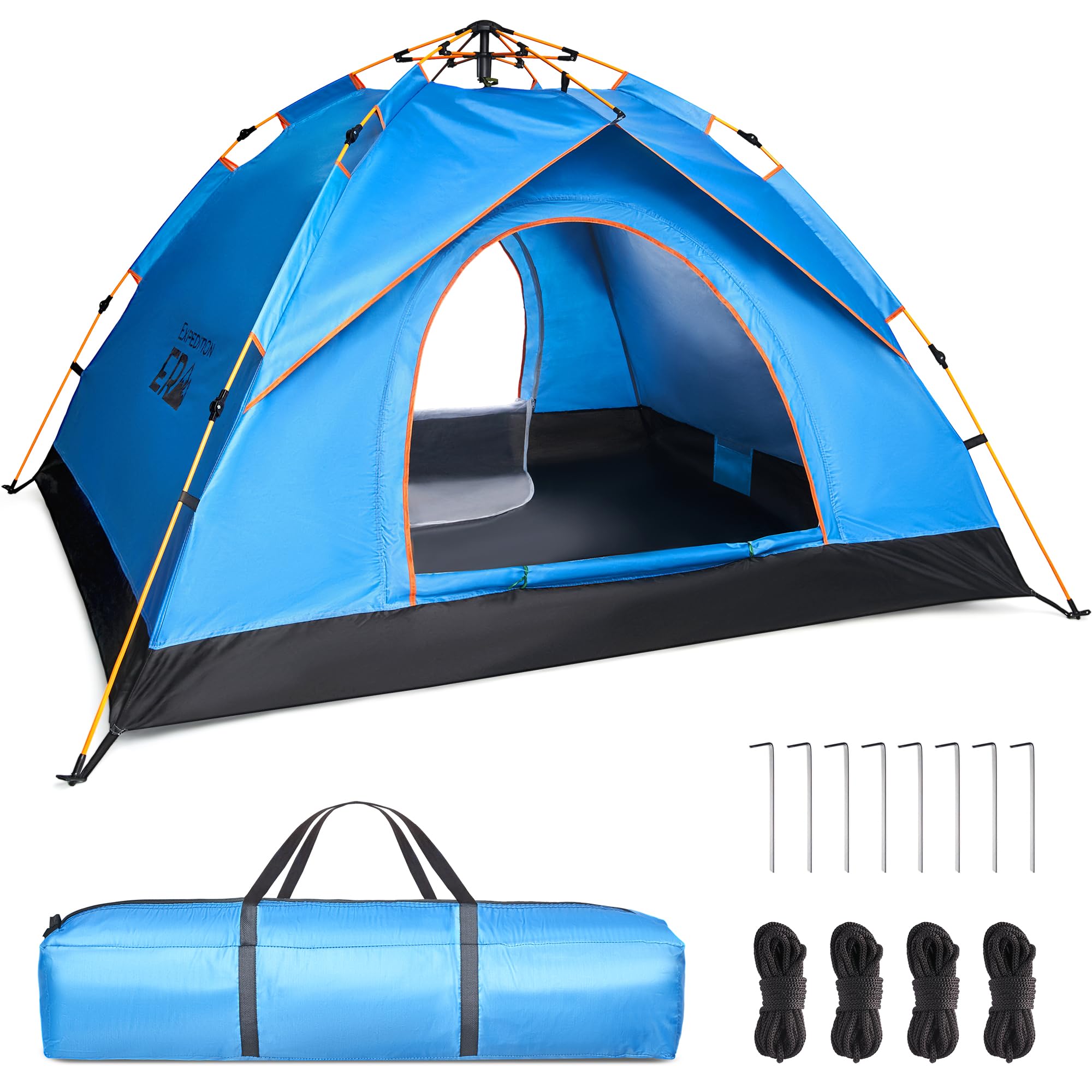 Zelt 2-3 Personen - Wurfzelt Wasserdicht - Automatik Pop Up Zelt -  200x200x135cm Trekkingzelt - Schnellaufbau Camping Igluzelt - Leicht  Campingzelt - Trekking & Festival Kuppelzelt (Blaue) : Amazon.de: Sport &  Freizeit