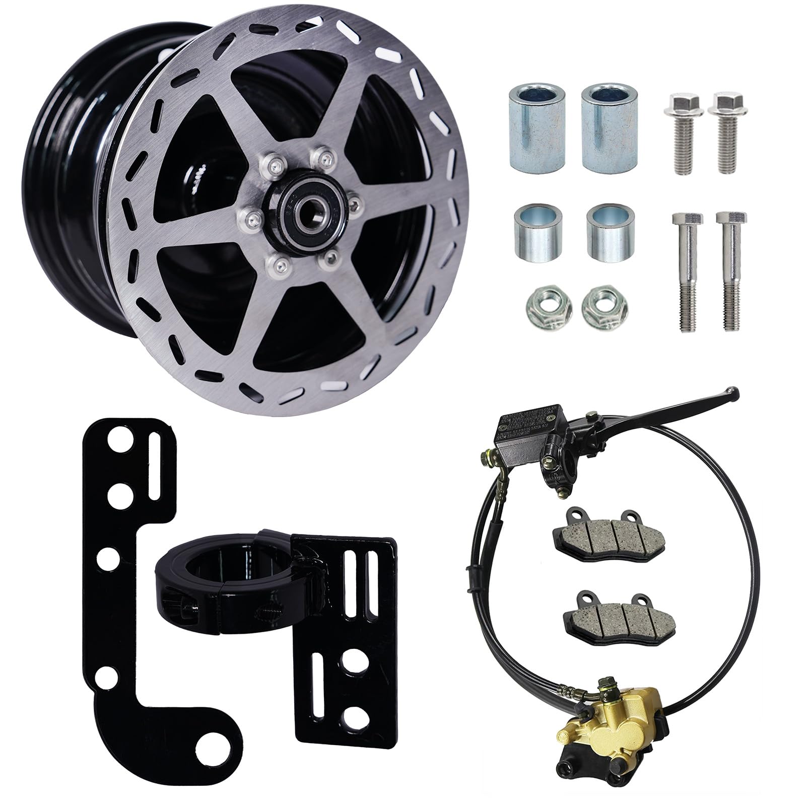 Photo 1 of JMCHstore Front Rim Disc Hydraulic Brake Kit For Mega Moto 80 Suspension,For FRP GMB100 GPS Suspension, Baja DB30 Coleman B100 Motovox MBX10, 6 inch Mini Bike Front Brake