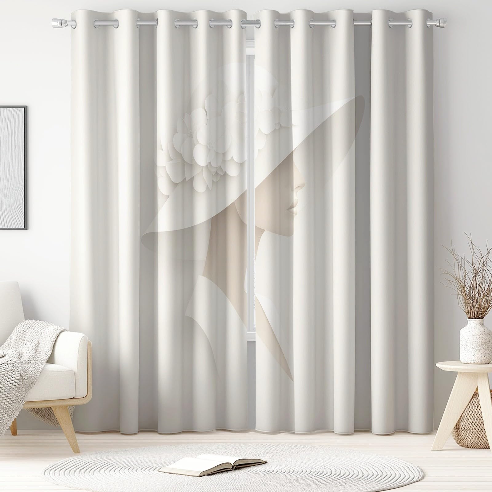 Generisch Zestaw 2 szt. wys. 145 x szer. 140 cm 95% nieprzejrzyste zasłony