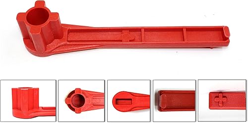 Miniatura 9 de JSP Manufacturing Llave de gas y bung llave de tambor sólido sin chispas (rojo) (1)