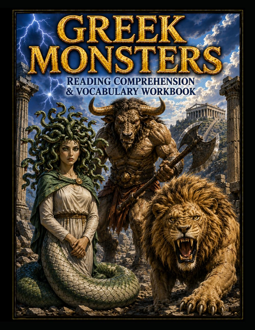 Monsters of Greek Myth Workbook: Reading Comprehension & Vocabulary (Reading Comprehension & Vocabulary Workbook)