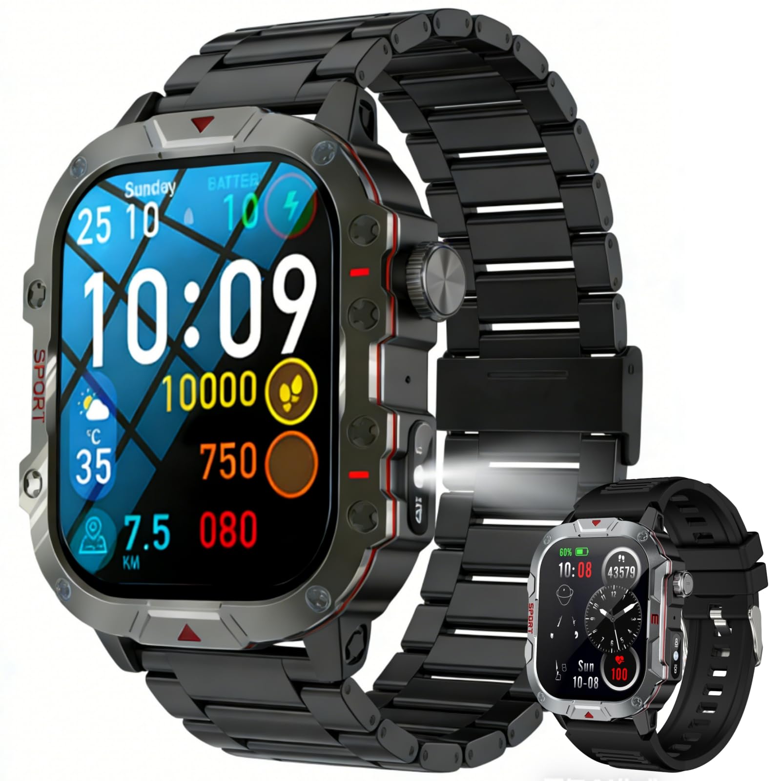 smart Watches for Men Women, 2.1" HD Touchsreen, Bluetooth Calling, 5 ATM Water-Resistanc…