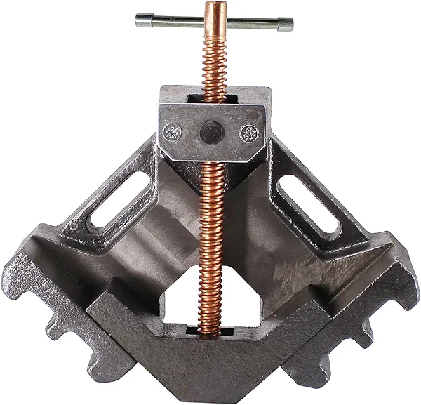 TEXALAN(R) 3-Inch Cast Iron Welding Angle Clamp Heavy Duty Right Angle 90 Degrees Welding Clamps