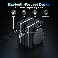 Vista 5 de WinBridge S90 - Micrófono portátil y sistema de micrófono Bluetooth con altavoz, amplificador de voz de 30 W, sistema PA con 2 micrófonos