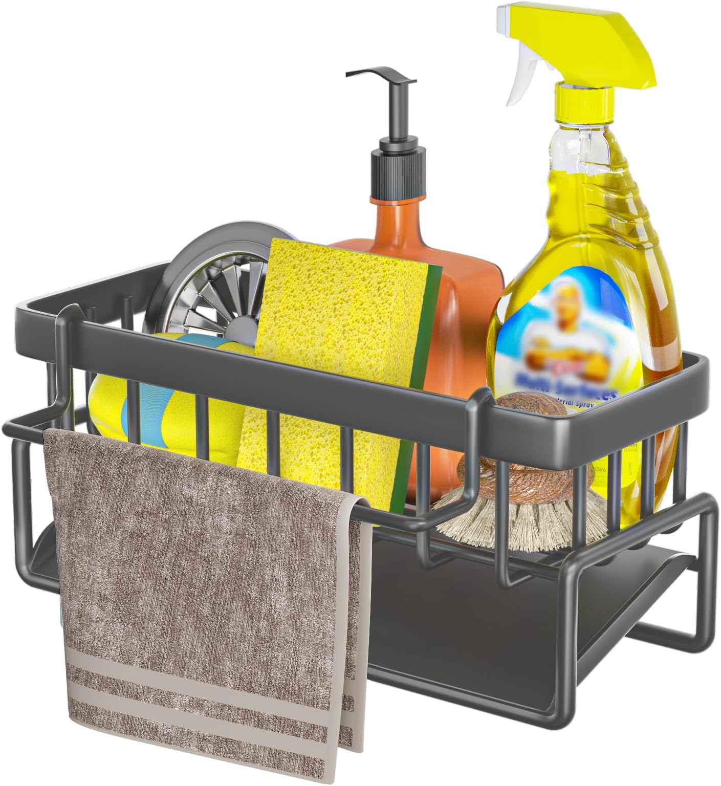 Sponge Holder for Kitchen Sink, Kitchen Sink Caddy Organizer, AutoDraining Sink