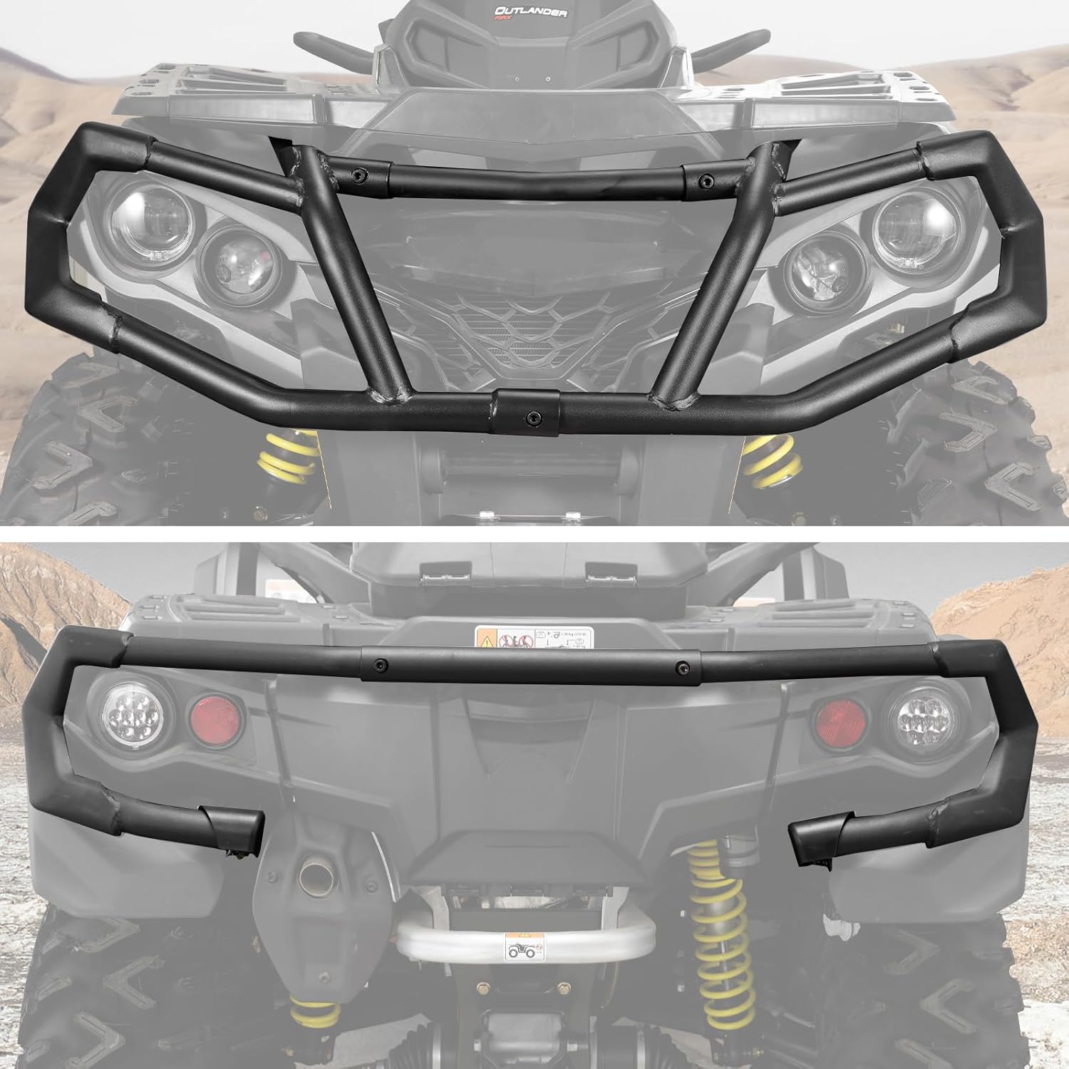 A & UTV PRO Front & Rear Bumper for Can Am Outlander 2012