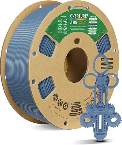 Miniatura 19 de Overture Filamento ABS de .06 pulgadas con superficie de construcción de 7.87 pulgadas, Consumibles de impresora 3D Carrete de 2.2 libras, precisión