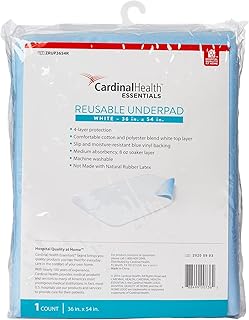 Cardinal Health Essentials Reusable Underpad Polyester / Rayon 36X54