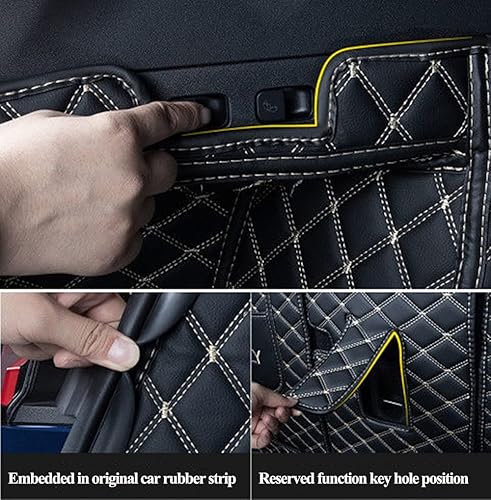 Vista 39 de Alfombrilla de carga trasera+protector de asiento trasero+protector de paneles laterales altos compatible con Porsche Macan/Macan S