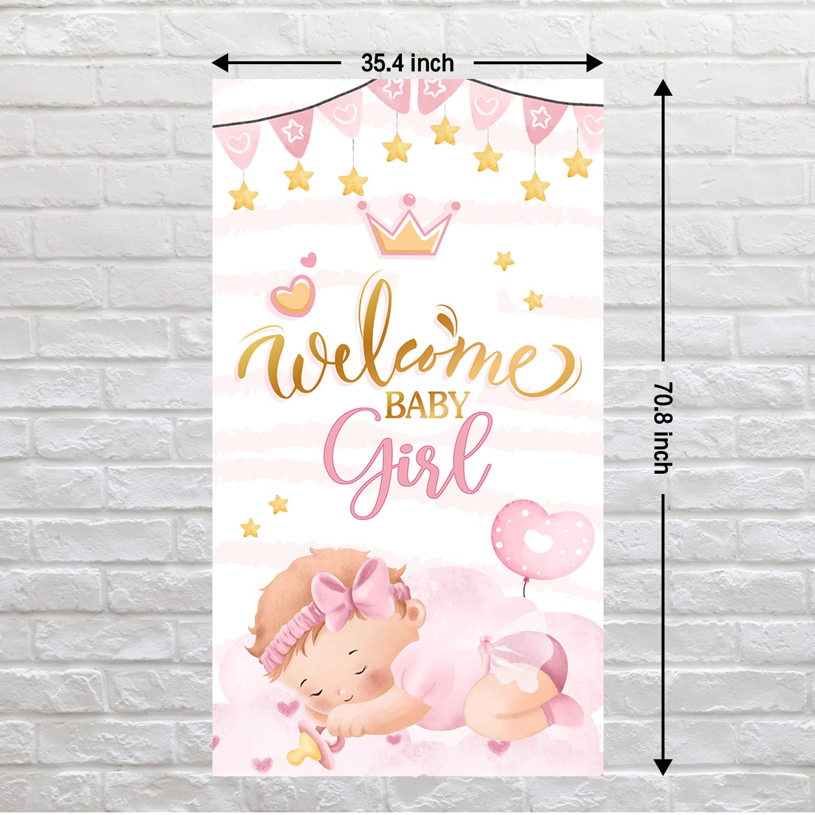 Amazon.com : INNORU Welcome Baby Girl Door Banner Decor, Gender