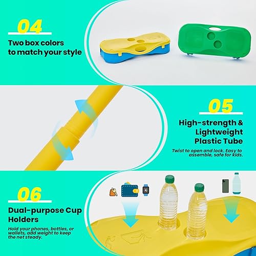 Vista 13 de Red de voleibol de pickleball para exteriores, altura ajustable, 17 pies/10 pies x 7.2 pies, red de bádminton para patio trasero, tenis, portátil