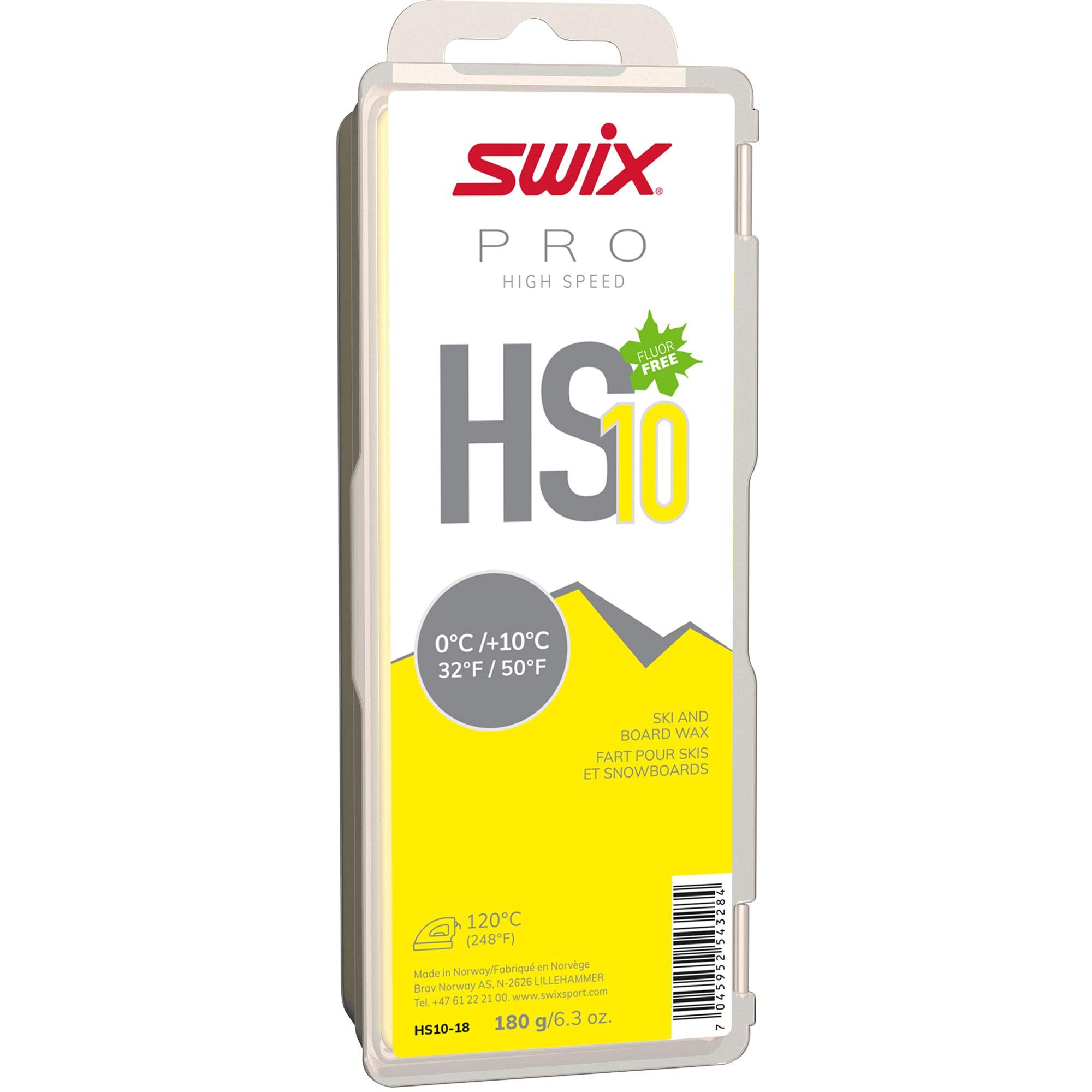 Swix Racing Wax Cire d'entraînement Pro High Speed HS Snowboard Ski Sports d'hiver Entretien Hiver Alpin Neige Montagne