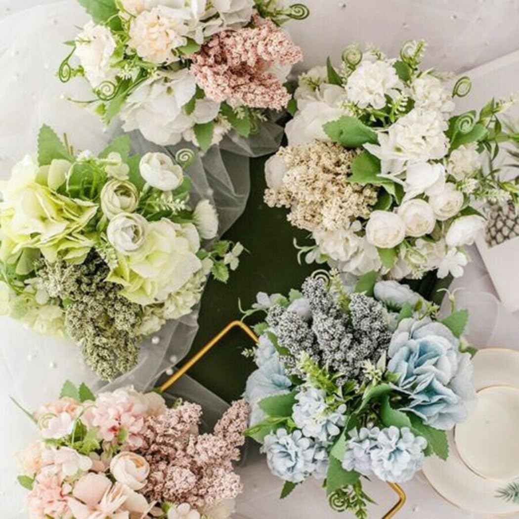 Fiori artificiali in seta, bouquet di peonie con 13 teste per decorazione della casa, festa di nozze, 30 cm, rosa