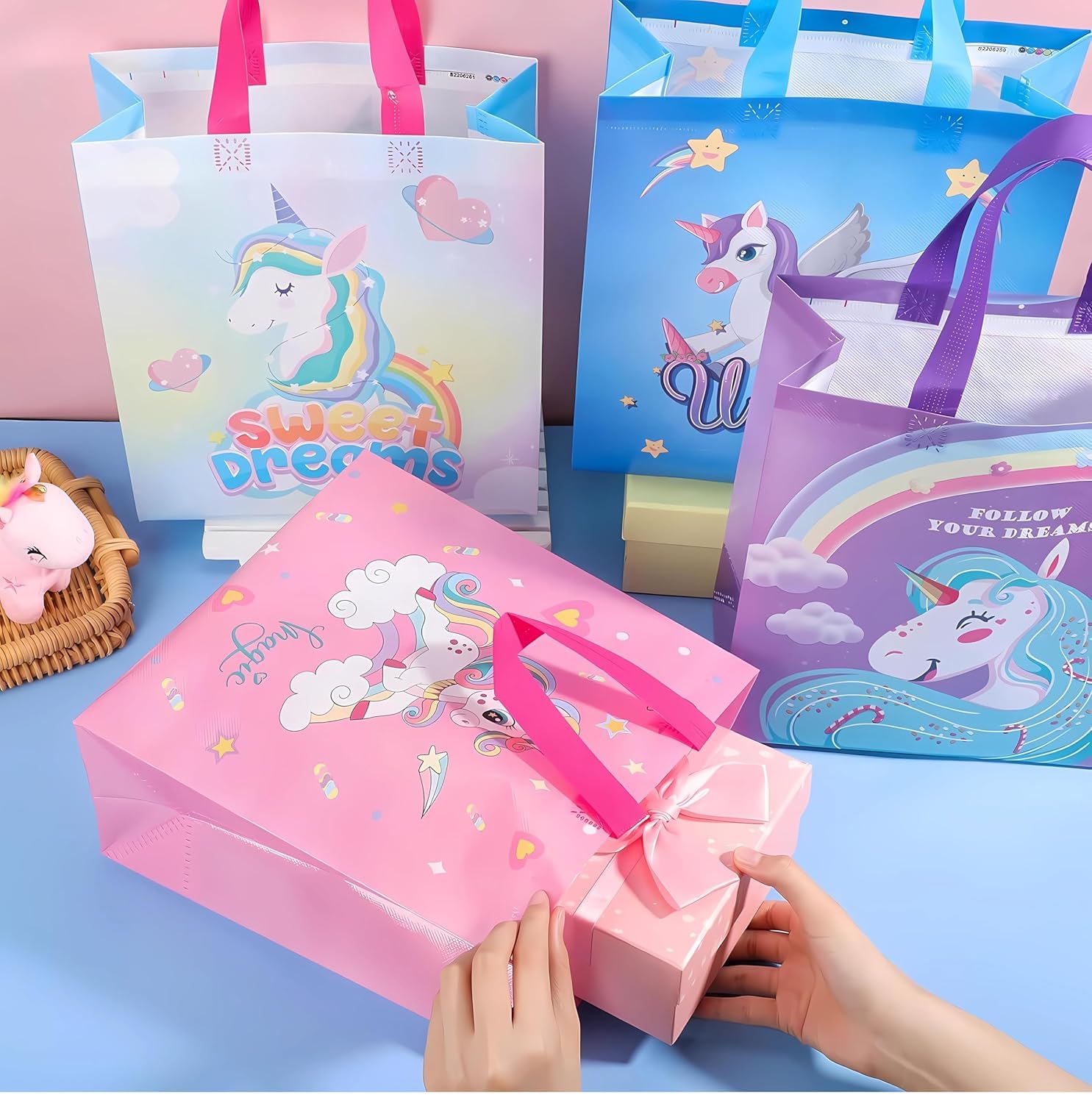 Unicorn & Dinosaur Gift Bags - 12 Pack -4