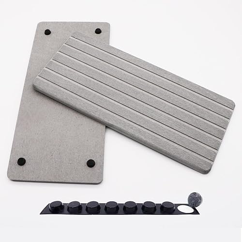 Miniatura 3 de Posavasos de diatomita absorbentes de agua de 12.2 x 5.5 pulgadas, 2 piezas de diseño ranurado de tierra de diatomeas, bandeja de piedra absorbente