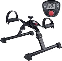 Vaunn Foldable Pedal Exerciser for Arms Legs Wrists - Compact Strengthener with LCD Display for Physical Therapy & Under Desk Workouts