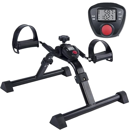 Vaunn Under Desk Bike Pedal Exerciser Ergometer with LCD Display