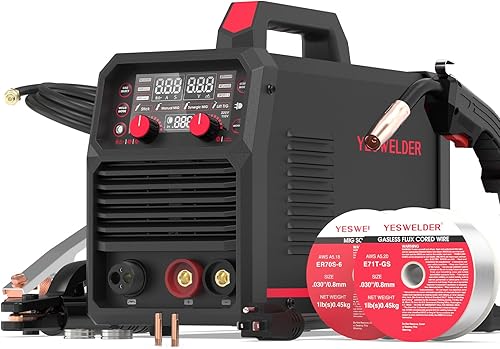 Miniatura 9 de YESWELDER Soldador MIG-205DS PRO MIG, 200Amp 110/220V Máquina de soldadura MIG de doble voltaje, 5 en 1 Gas MIG/Flux Core MIG/Spool Gun MIG/Spool