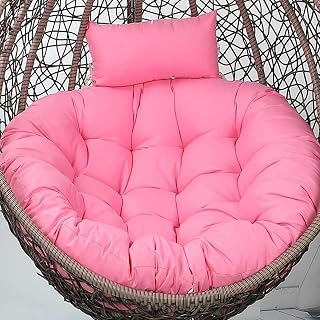 Cojín para silla oscilante de huevo, color gris, cojín grueso para silla colgante de huevo para columpios de porche y silla de cesta colgante, almohadilla suave y cómoda